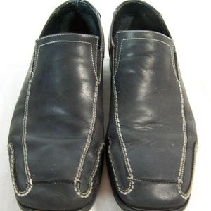 Gordon Rush Black Leather Loafers Shoes Men's 8.5